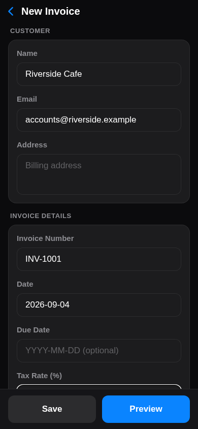 Invoice generator